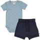 Set aus Kurzarmbody und babyshorts