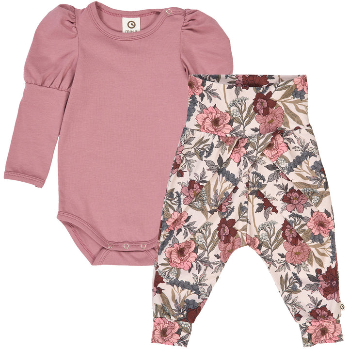 Set aus Langarmbody und Babyhose