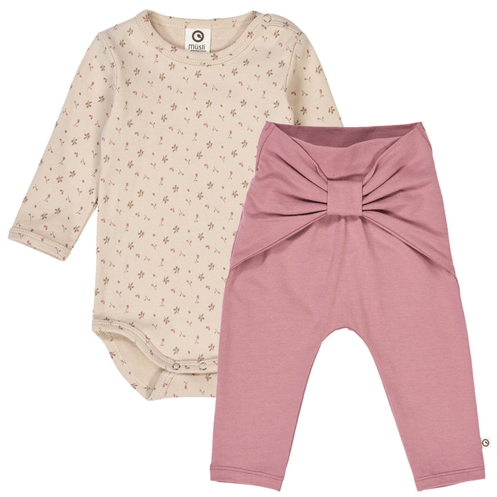 Set aus Langarmbody und Babyhose