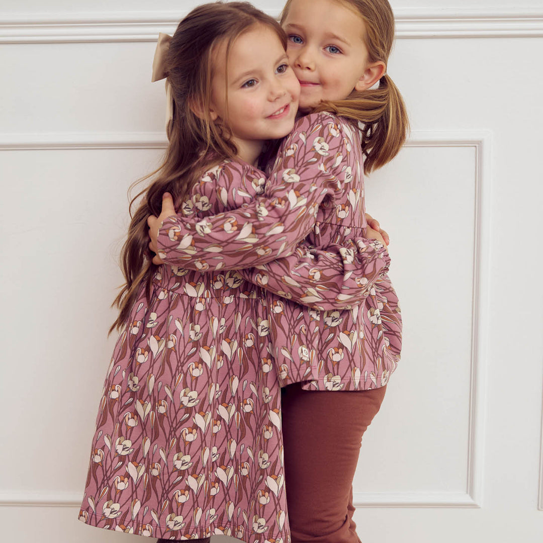 Set aus Langarmkleid und Leggings