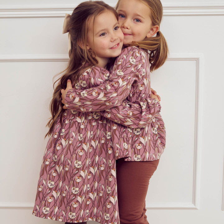 Set aus Langarmkleid und Leggings