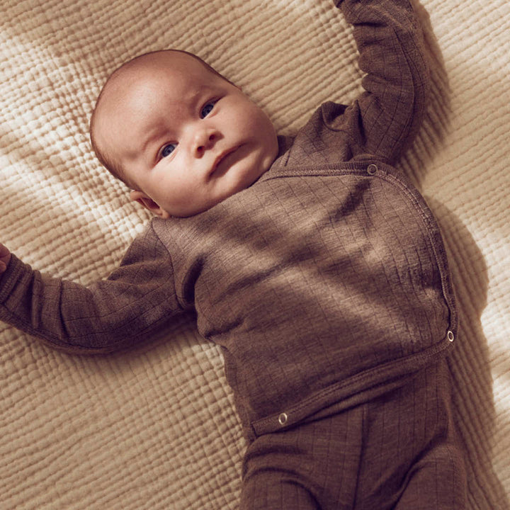 Baby Wickeljacke aus Merinowolle
