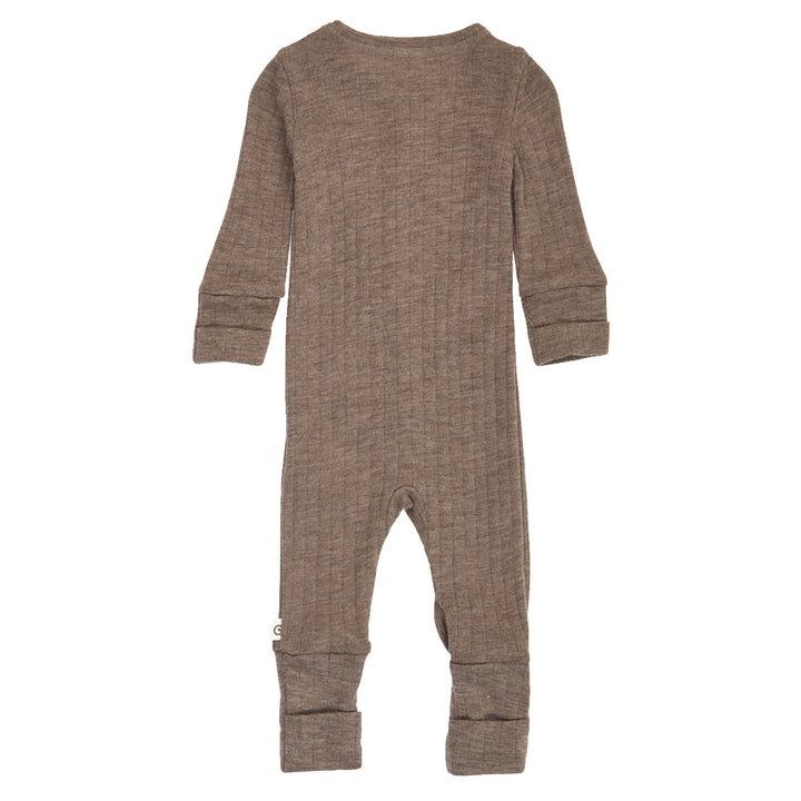 Strampler mit Füßen aus Merinowolle