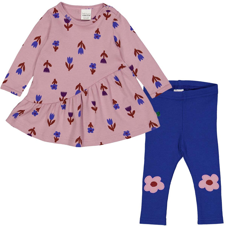 Set aus Langarmkleid und Babyleggings