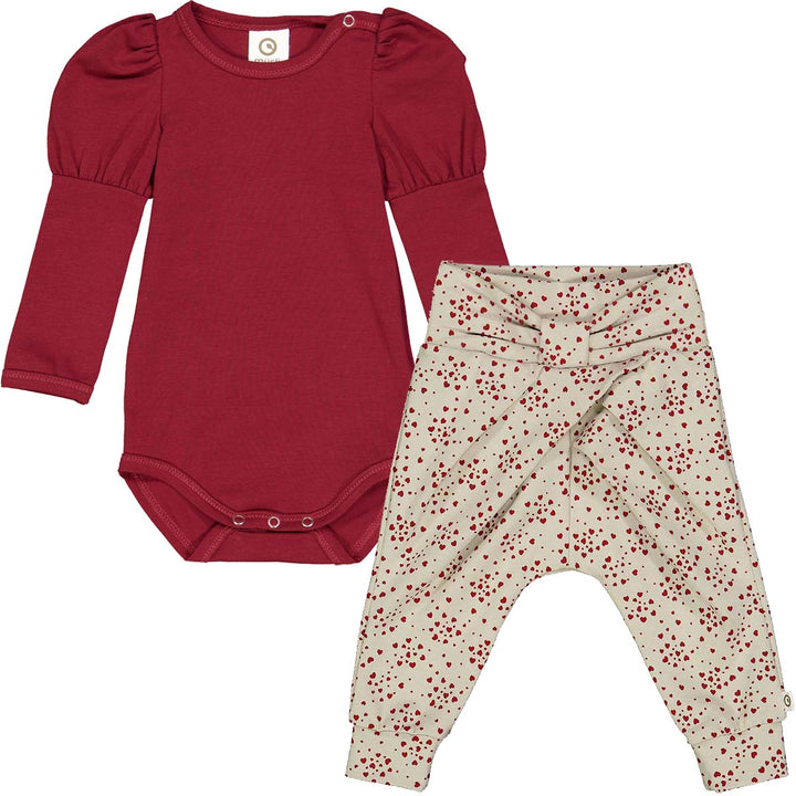 Set aus Langarmbody und Babyhose