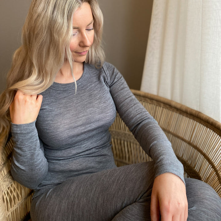 RE-LOVED Langarmshirt aus Merinowolle